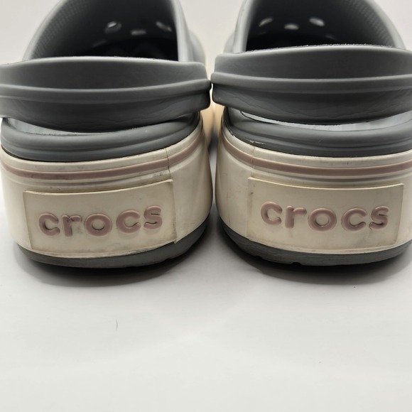 CROCS Gray and White Mules - Picture 11 of 13